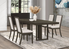Orleans Furniture - Coaster - Kelly 5-piece Rectangular Dining Table Set Dark Grey - 107961-S5