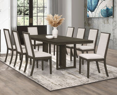 Orleans Furniture - Coaster - Kelly 9-piece Rectangular Dining Table Set Dark Grey - 107961-S9