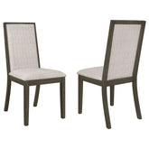 Orleans Furniture - Coaster - Kelly Upholstered Dining Side Chair Dark Grey (Set of 2) - 107962