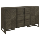 Orleans Furniture - Coaster - Kelly 3-drawer Storage Dining Sideboard Buffet Dark Grey - 107965