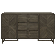 Kelly 3-drawer Storage Dining Sideboard Buffet Dark Grey