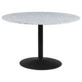 Orleans Furniture - Coaster - Bartole Round 48-inch Italian Marble Top Dining Table White - 108020