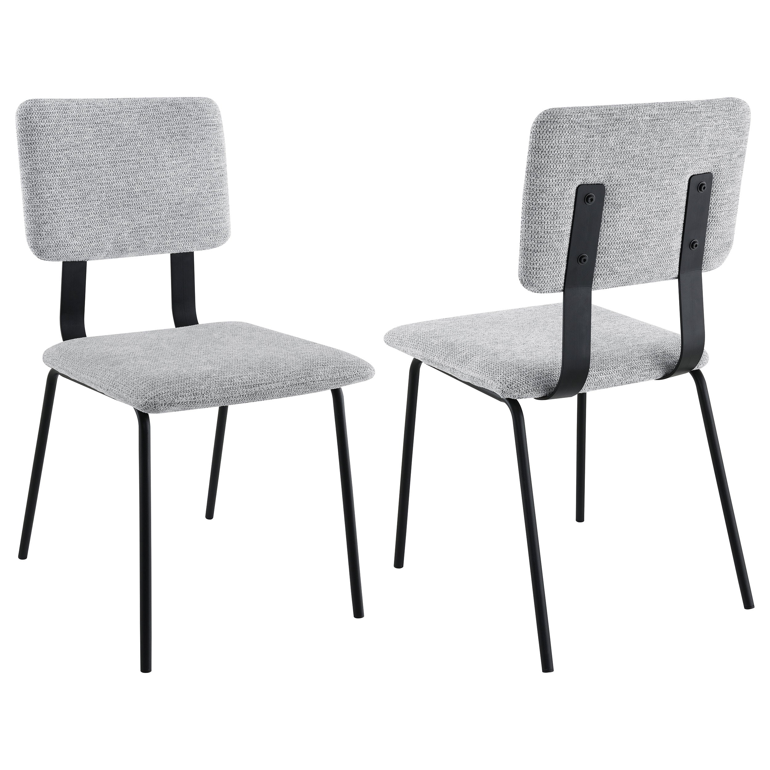 Orleans Furniture - Coaster - Calla Fabric Upholstered Dining Side Chair Grey (Set of 2) - 108062