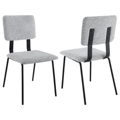 Orleans Furniture - Coaster - Calla Fabric Upholstered Dining Side Chair Grey (Set of 2) - 108062