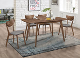 Orleans Furniture - Coaster - Alfredo 5-piece Butterfly Leaf Dining Set Natural Walnut - 108080-S5