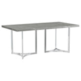 Orleans Furniture - Coaster - Sterling 72-inch Rectangular Dining Table Grey Faux Marble - 108121
