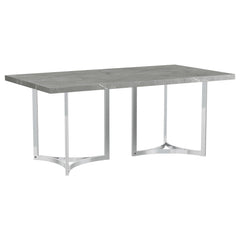 Orleans Furniture - Coaster - Sterling 72-inch Rectangular Dining Table Grey Faux Marble - 108121