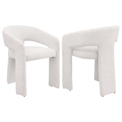 Orleans Furniture - Coaster - Eudora Boucle Upholstered Dining Side Chair Cream (Set of 2) - 108186