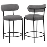 Orleans Furniture - Coaster - Viola Boucle Upholstered Counter Chair Grey (Set of 2) - 108198
