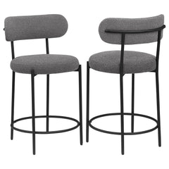 Orleans Furniture - Coaster - Viola Boucle Upholstered Counter Chair Grey (Set of 2) - 108198
