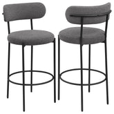 Orleans Furniture - Coaster - Viola Boucle Upholstered Bar Chair Grey (Set of 2) - 108199