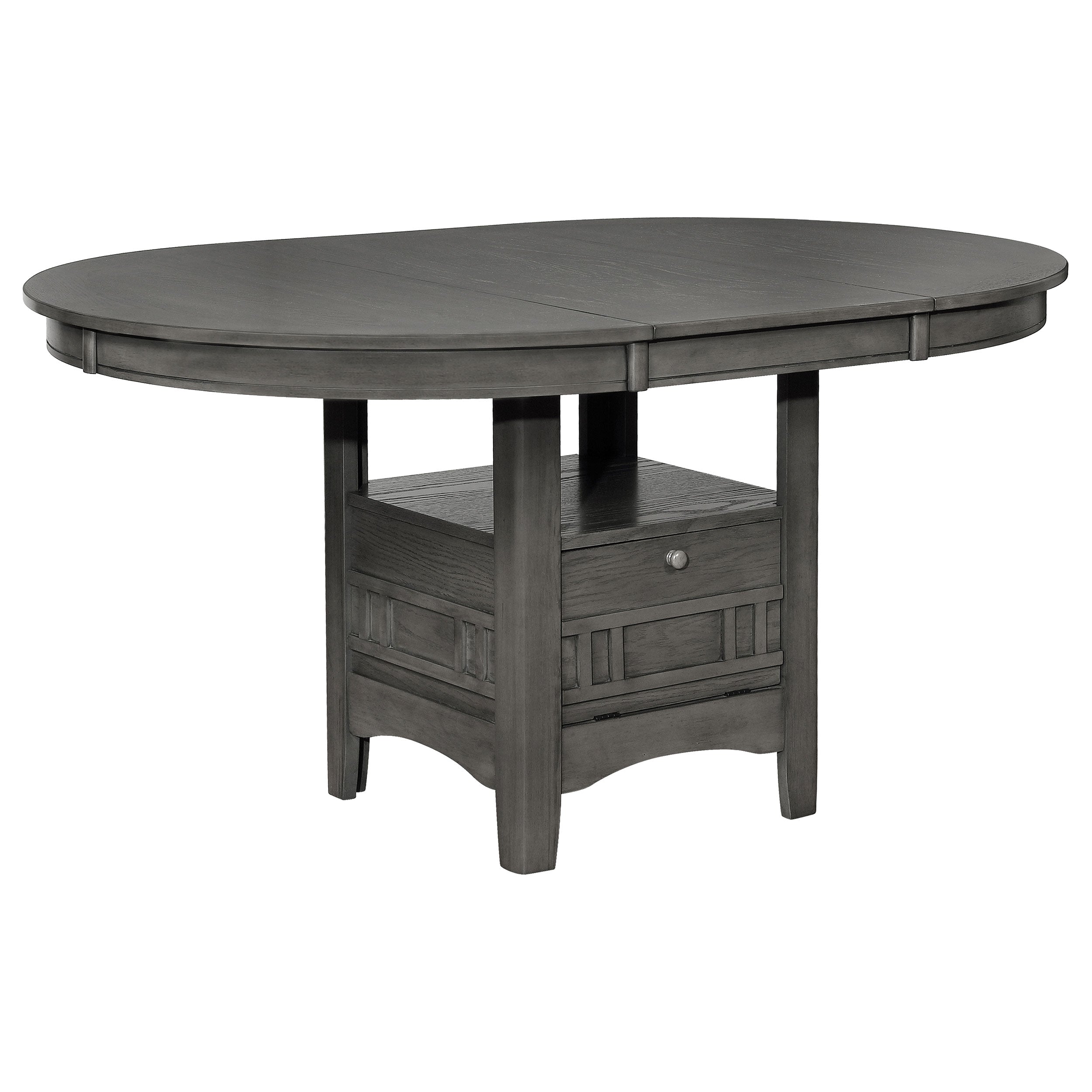 Orleans Furniture - Coaster - Lavon Oval 60-inch Extension Leaf Dining Table Medium Grey - 108211