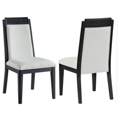 Orleans Furniture - Coaster - Brookmead Wood Dining Side Chair Ivory and Black (Set of 2) - 108232