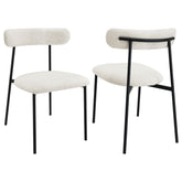 Orleans Furniture - Coaster - Anzio Boucle Upholstered Dining Side Chair White (Set of 2) - 108292
