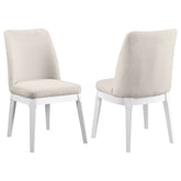 Orleans Furniture - Coaster - Carissa Upholstered Dining Side Chair Beige (Set of 2) - 108302