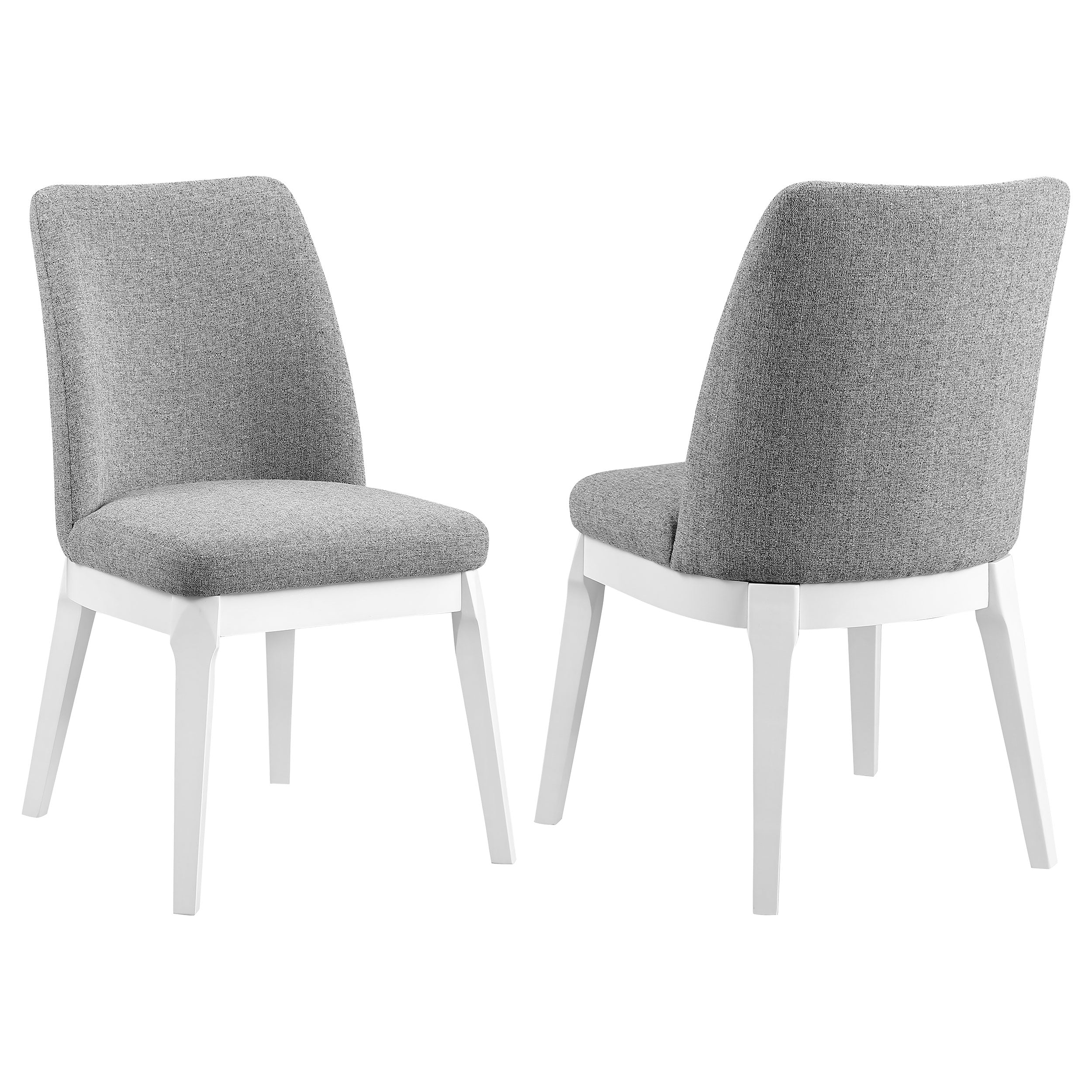 Orleans Furniture - Coaster - Carissa Upholstered Dining Side Chair Light Grey (Set of 2) - 108306