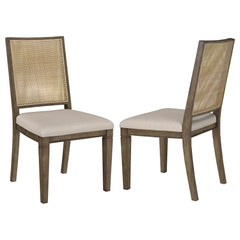 Orleans Furniture - Coaster - Matisse Woven Rattan Back Dining Side Chair Brown (Set of 2) - 108312