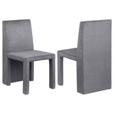 Orleans Furniture - Coaster - Tordera Velvet Upholstered Dining Side Chair Grey (Set of 2) - 108512