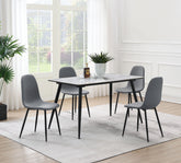 Orleans Furniture - Coaster - Dennison 5-piece Rectangular Dining Table Set Grey - 108531-S5