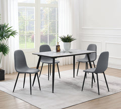 Orleans Furniture - Coaster - Dennison 5-piece Rectangular Dining Table Set Grey - 108531-S5