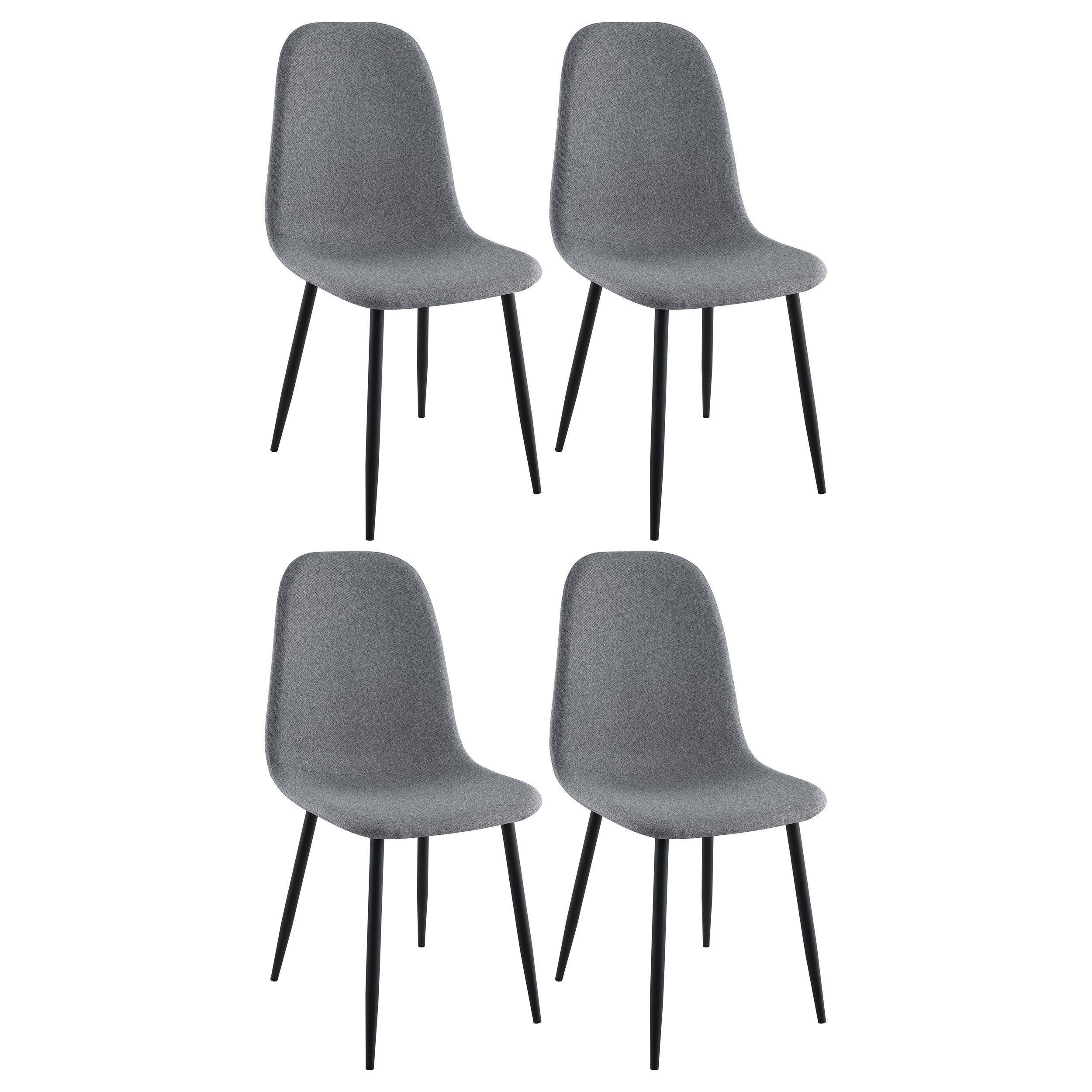 Orleans Furniture - Coaster - Dennison Upholstered Dining Side Chair Grey (Set of 4) - 108532