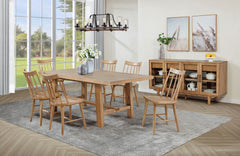 Orleans Furniture - Coaster - Middleton 7-piece Extension Leaf Dining Set Natural Brown - 108540-S7N
