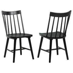 Orleans Furniture - Coaster - Middleton Solid Wood Dining Side Chair Black (Set of 2) - 108546BLK