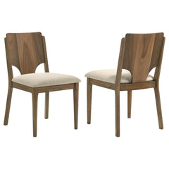 Orleans Furniture - Coaster - Crestmore Dining Chair Upholstered Seat Walnut (Set of 2) - 108572