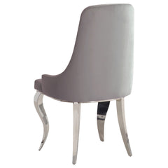 Antoine Velvet Upholstered Dining Side Chair Grey (Set of 2)