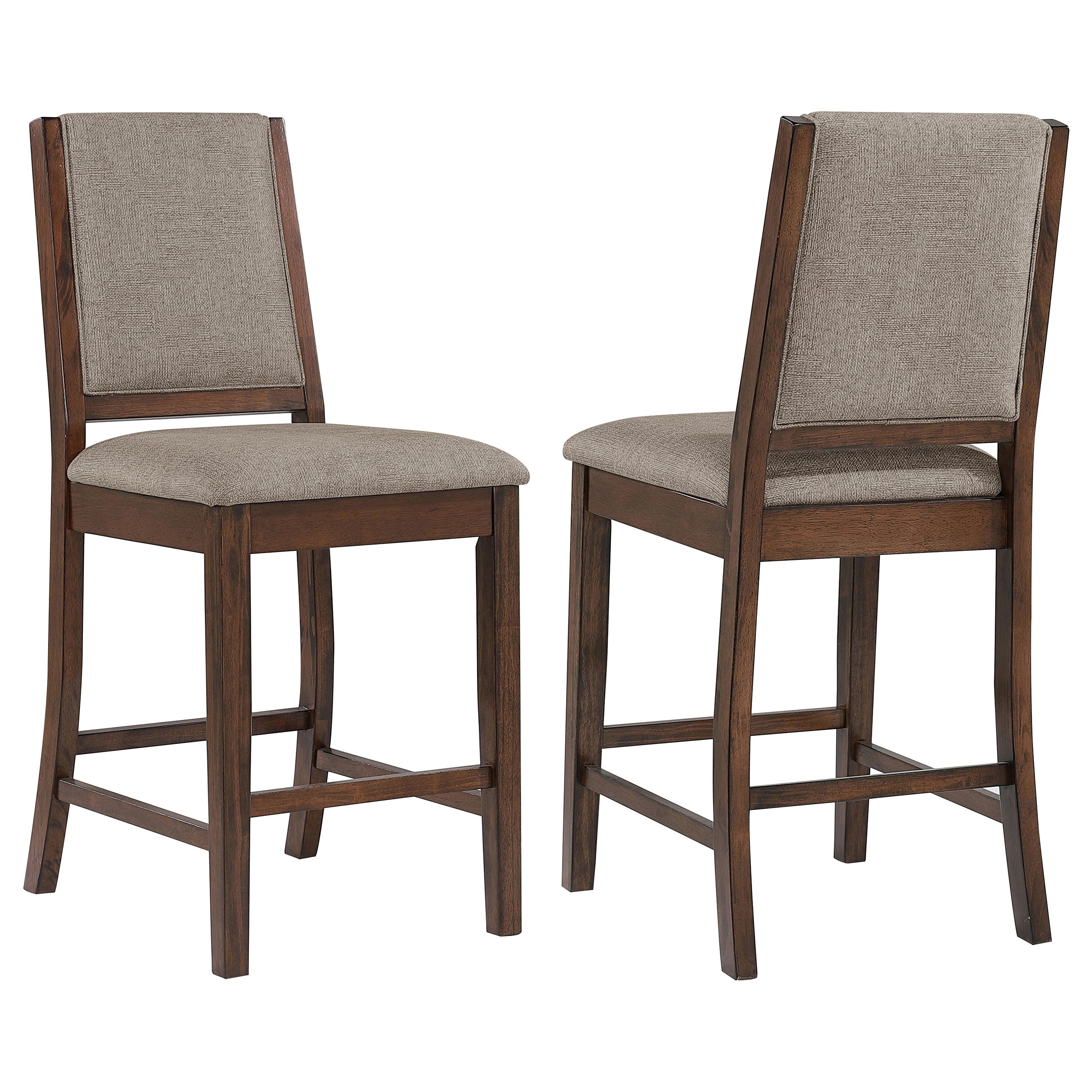 Orleans Furniture - Coaster - Patterson Upholstered Counter Chair Mango Oak (Set of 2) - 108889
