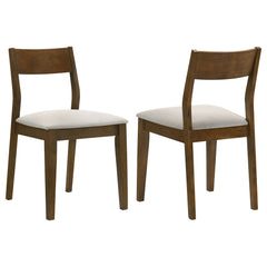 Orleans Furniture - Coaster - Almonte Dining Chair Upholstered Seat Dark Brown (Set of 2) - 108922