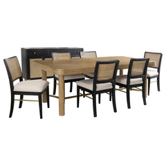 Arini 7-piece Extension Leaf Dining Table Set Black