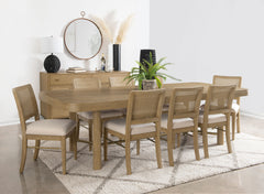 Orleans Furniture - Coaster - Arini 9-piece Extension Leaf Dining Table Set Sand Wash - 108931-S9W