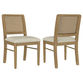 Orleans Furniture - Coaster - Arini Rattan Cane Dining Side Chair Sand Wash (Set of 2) - 108932SWD