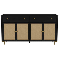 Arini 2-drawer Cane Door Dining Sideboard Server Black
