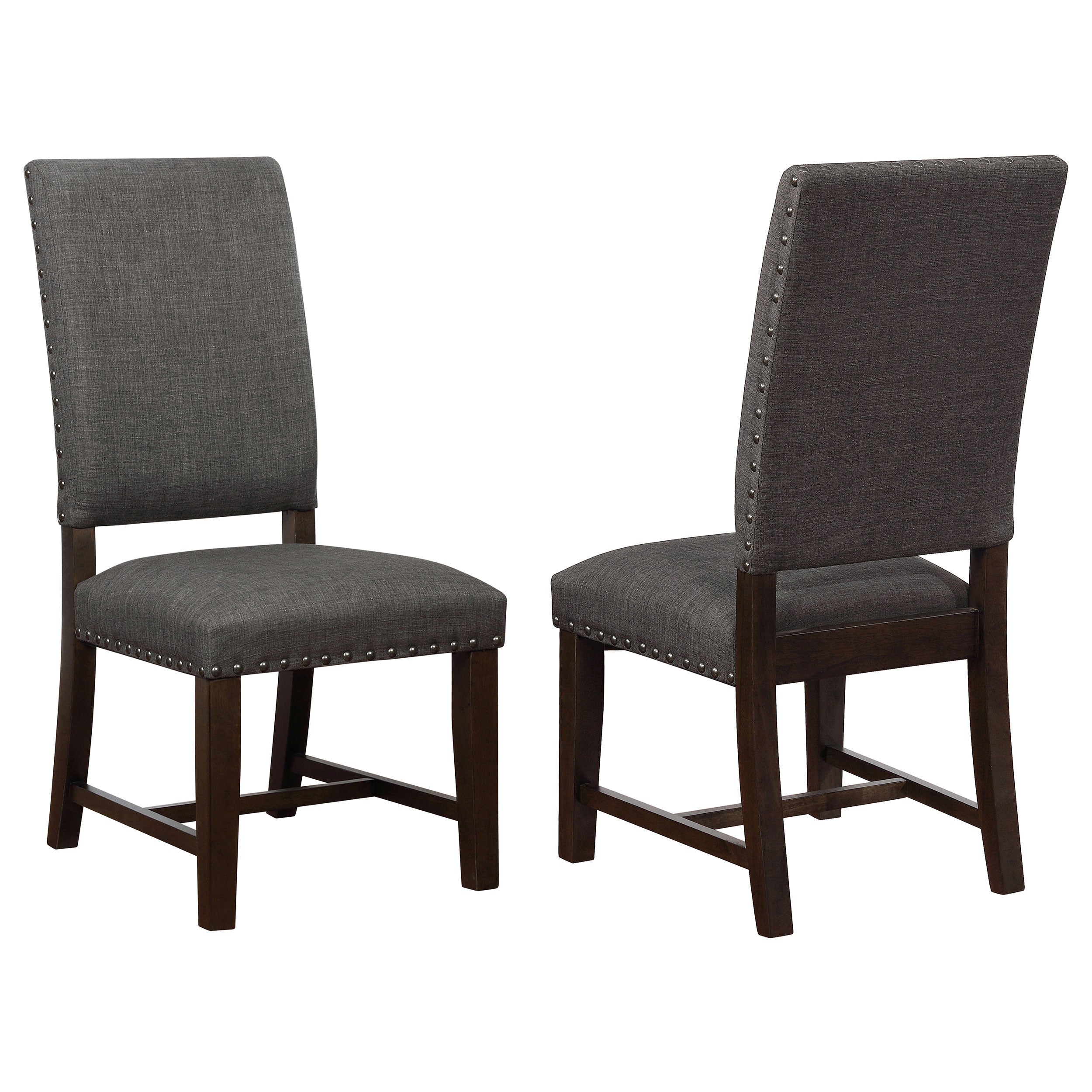 Orleans Furniture - Coaster - Twain Upholstered Dining Side Chair Warm Grey (Set of 2) - 109142