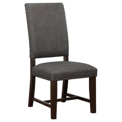 Twain Upholstered Dining Side Chair Warm Grey (Set of 2)