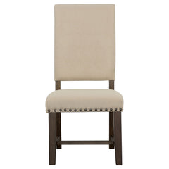 Twain Upholstered Dining Side Chair Beige (Set of 2)
