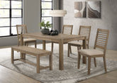Orleans Furniture - Coaster - Scottsdale 6-piece Rectangular Dining Set Brown Washed  - 109181-S6