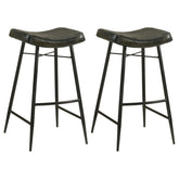 Orleans Furniture - Coaster - Bayu Leather Upholstered Bar Stool Espresso (Set of 2) - 109259