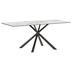 Orleans Furniture - Coaster - Carvell Rectangular Sintered Stone Dining Table Mirage White - 109371