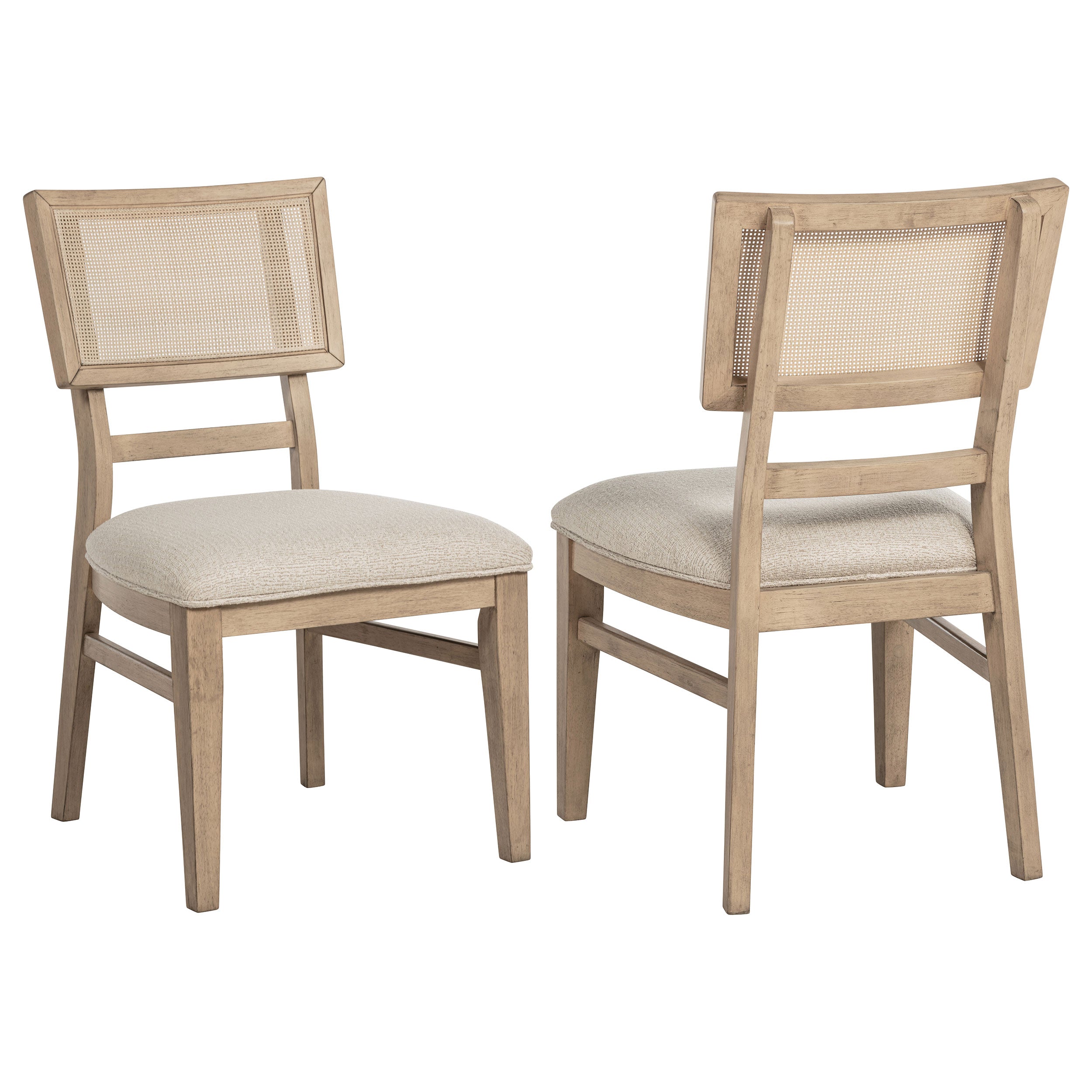 Orleans Furniture - Coaster - Kailani Rattan Cane Dining Side Chair Beige Oak (Set of 2) - 109382
