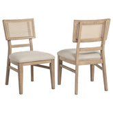 Orleans Furniture - Coaster - Kailani Rattan Cane Dining Side Chair Beige Oak (Set of 2) - 109382