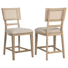Orleans Furniture - Coaster - Kailani Rattan Cane Counter Side Chair Beige Oak (Set of 2) - 109389