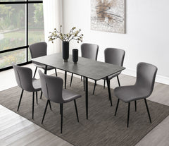Orleans Furniture - Coaster - Horizon 7-piece Dining Set with Extension Table Grey - 109391-S7