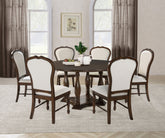 Orleans Furniture - Coaster - Landon 7-piece 60-inch Round Dining Table Set Rich Brown - 109400-S7