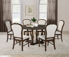 Orleans Furniture - Coaster - Landon 7-piece 60-inch Round Dining Table Set Rich Brown - 109400-S7