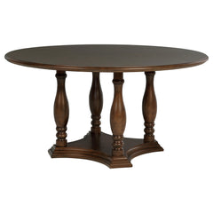 Orleans Furniture - Coaster - Landon 60-inch Round Wood Pedestal Dining Table Rich Brown - 109400