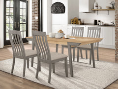 Orleans Furniture - Coaster - Nogales 5-piece Rectangular Dining Table Set Coastal Grey - 109811-S5
