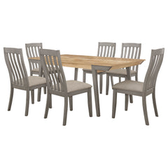 Nogales 7-piece Rectangular Dining Table Set Coastal Grey